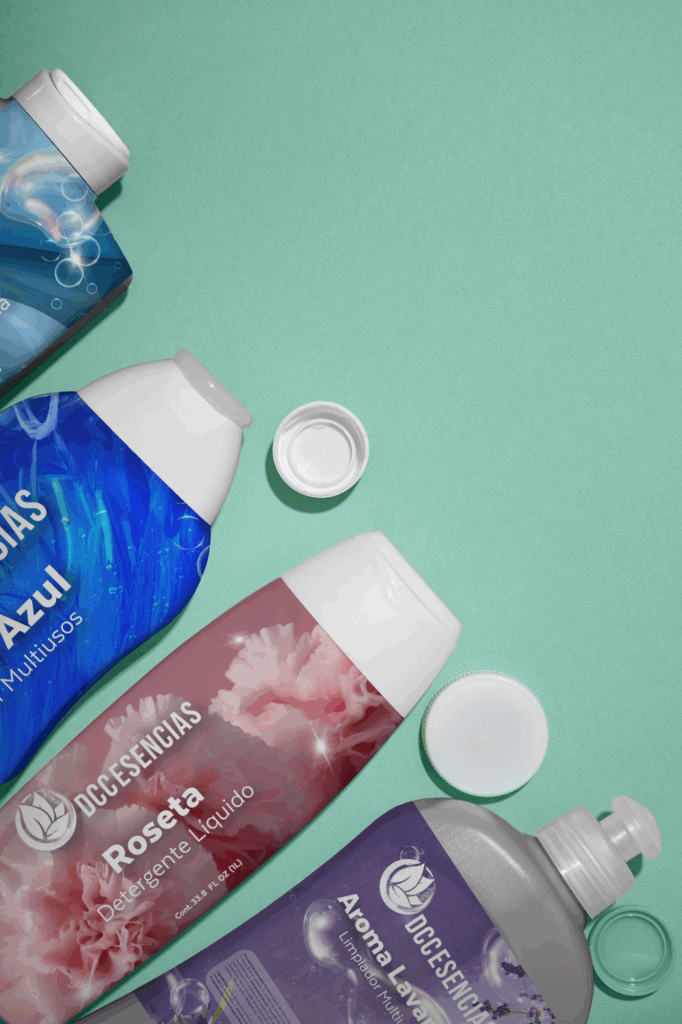 Single-use plastic bottles mock-up recycle concept